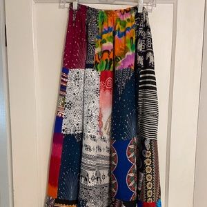 Bohemian Maxi Skirt ...Patchwork.....size M